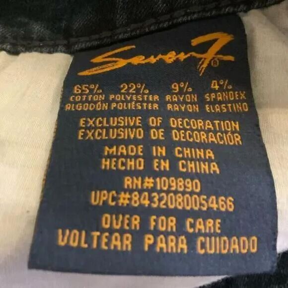 Seven7 Jeans Women's Plus Size 24W Whiskers Relaxed Fit Stretch Blue Denim - Picture 10 of 11